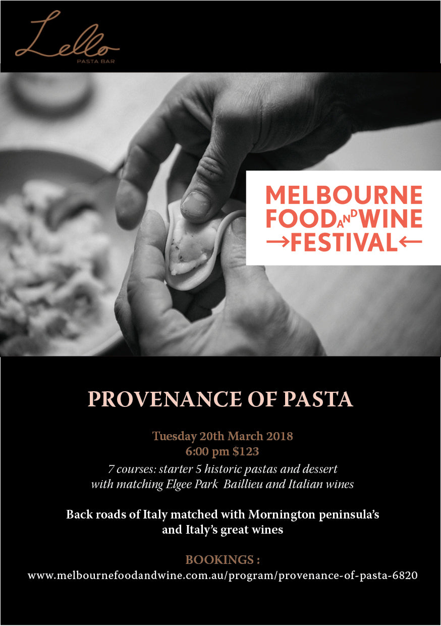 Lello MFWF - Provenance of Pasta