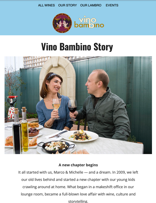 Vino Bambino Story