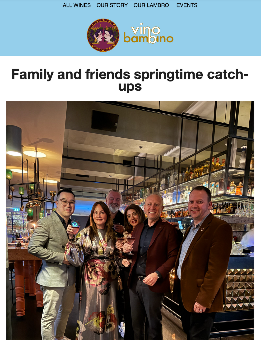 Family and friends springtime catch-ups